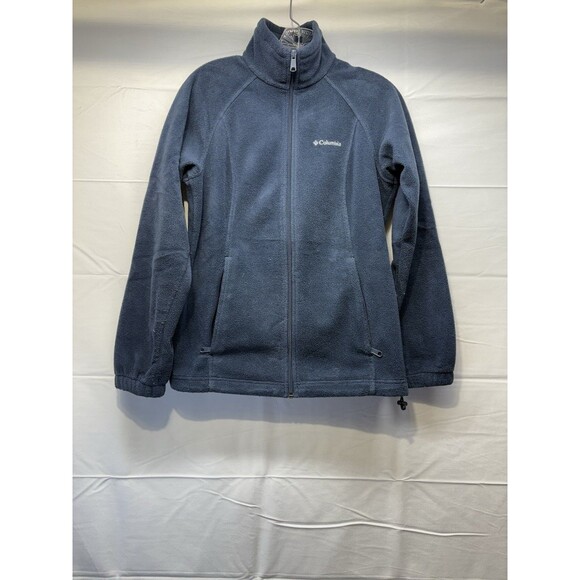 Columbia Navy Blue Fleece Full Zip Jacket Athletic Casual Women’s Size Small - Picture 1 of 5